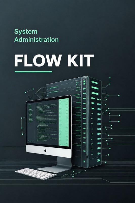 A digital mockup showing a layered set rendered in a clean, modern aesthetic with dark green, navy, and black elements.